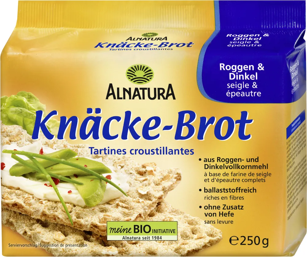 Alnatura Knäckebrot Roggen & Dinkel 4104420016088 Bio-Vollkornknäckebrot aus Roggen und Dinkel