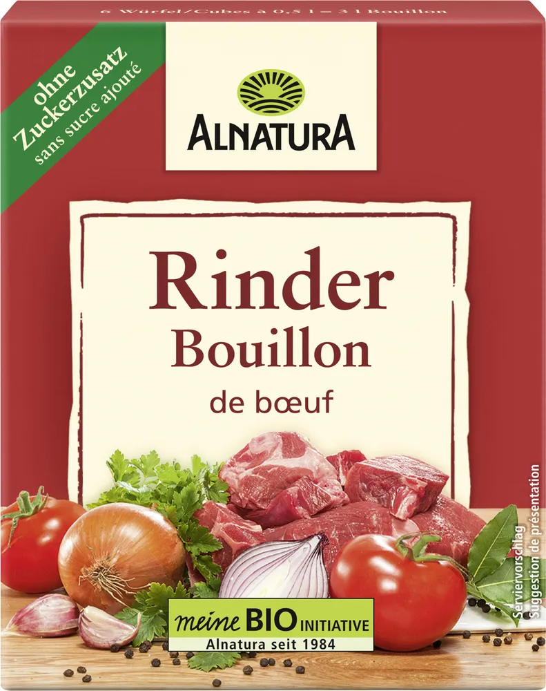 Klare Rinderbrühe, Würfel
