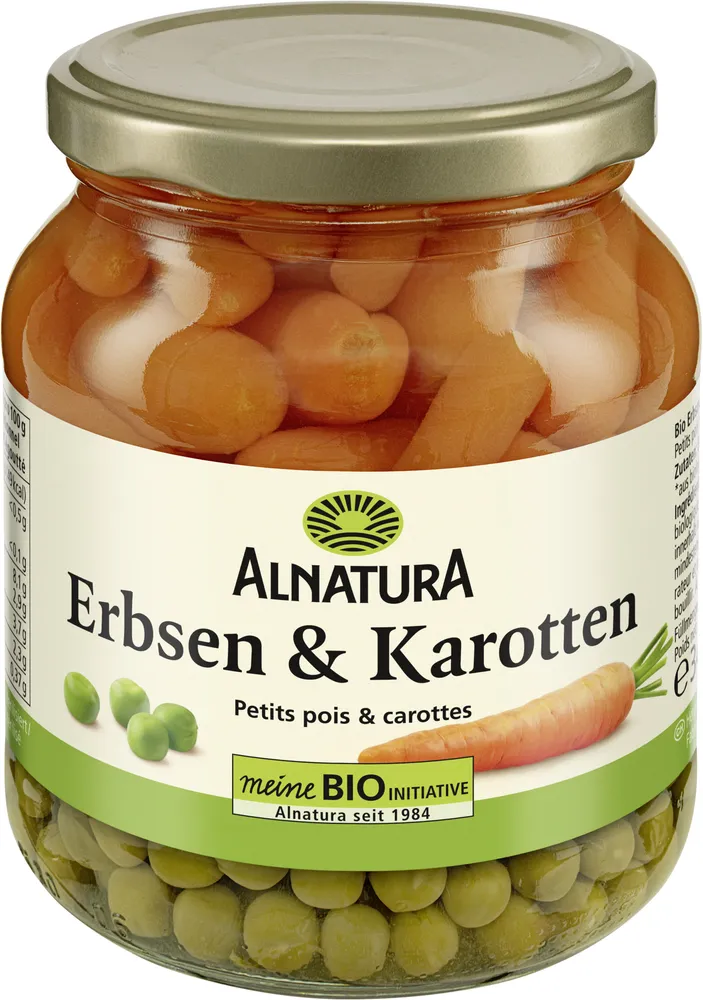 Erbsen und Karotten