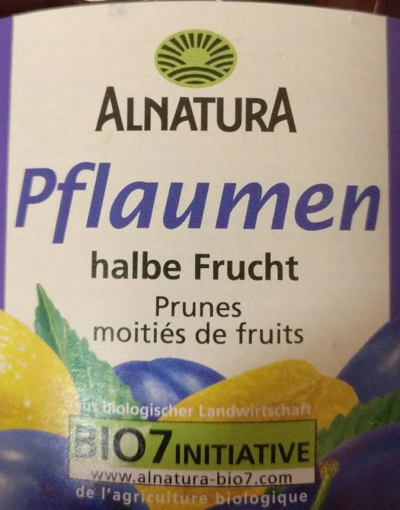 Pflaumen, Halbe Frucht