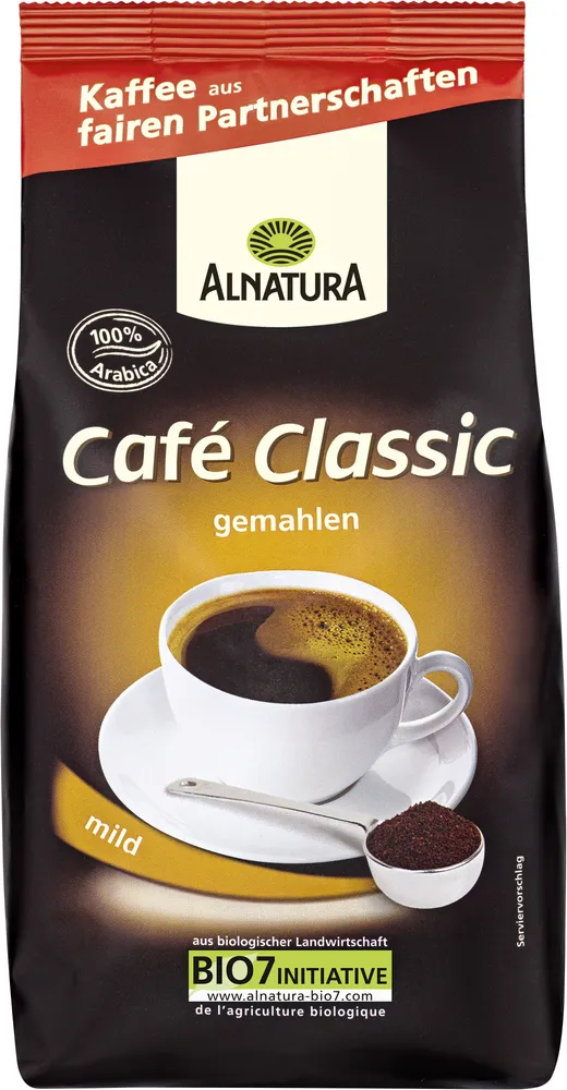 Kaffee mild, gemahlen