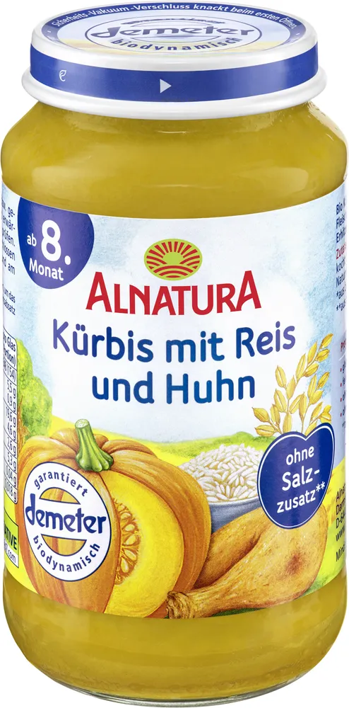 Kürbis mit Reis & Huhn