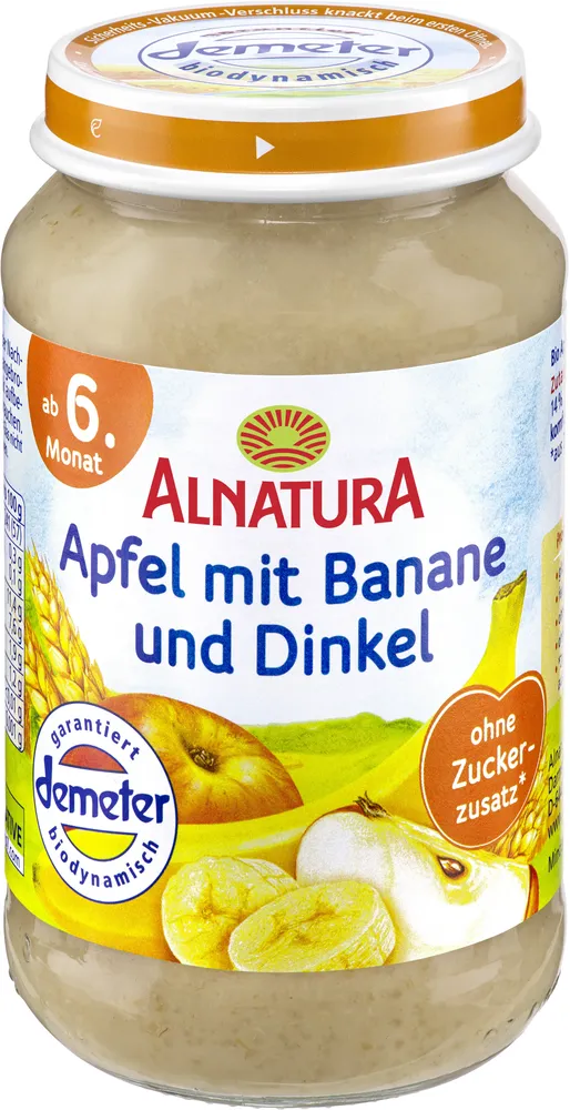 Apfel mit Banane & Dinkel
