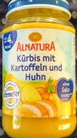 Kürbis mit Kartoffeln und Huhn