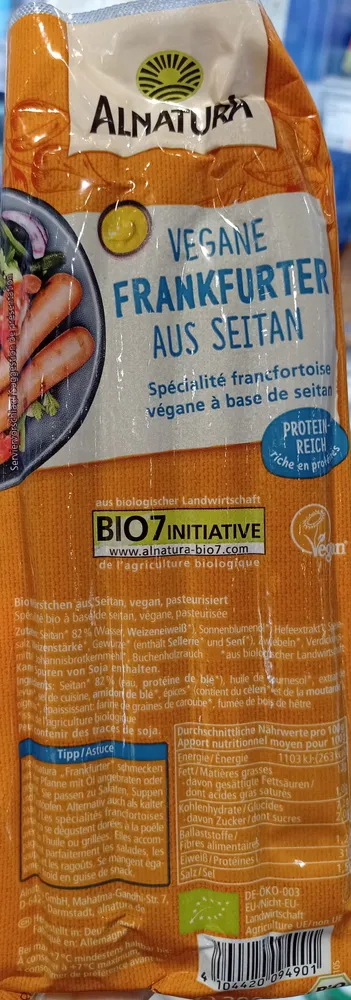 Vegane Frankfurter aus Seitan