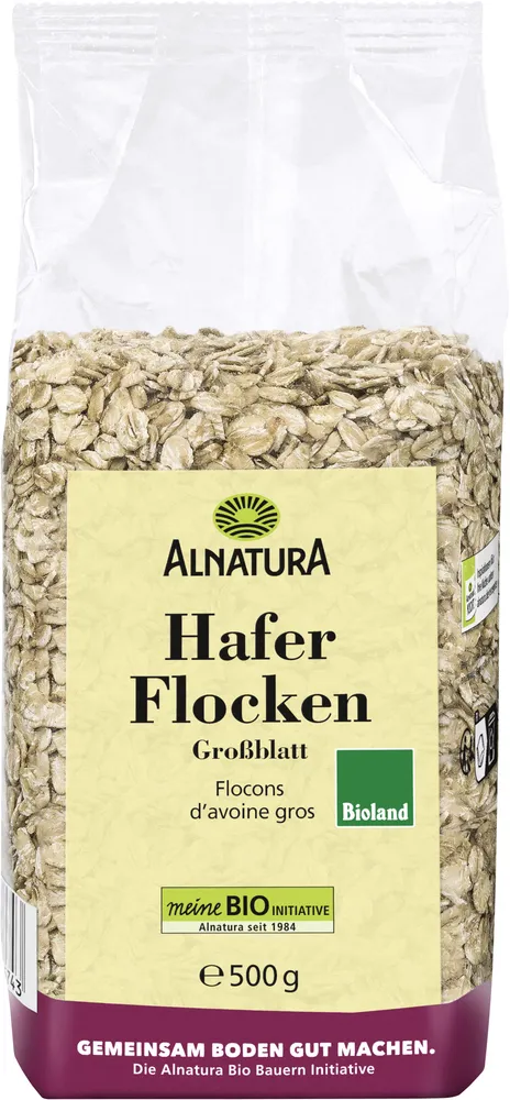 rossmann Alnatura Bio Haferflocken Großblatt Bioland 500 g 1.29€ (1 kg = 2,58 €)