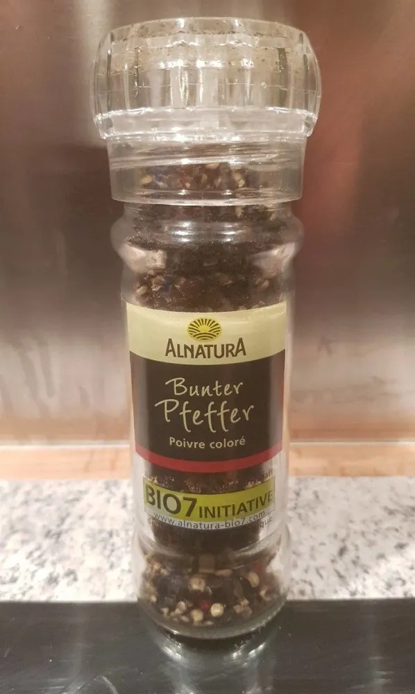 Bio Bunter Pfeffer In Praktischer Gewürzmühle poivre coloré
