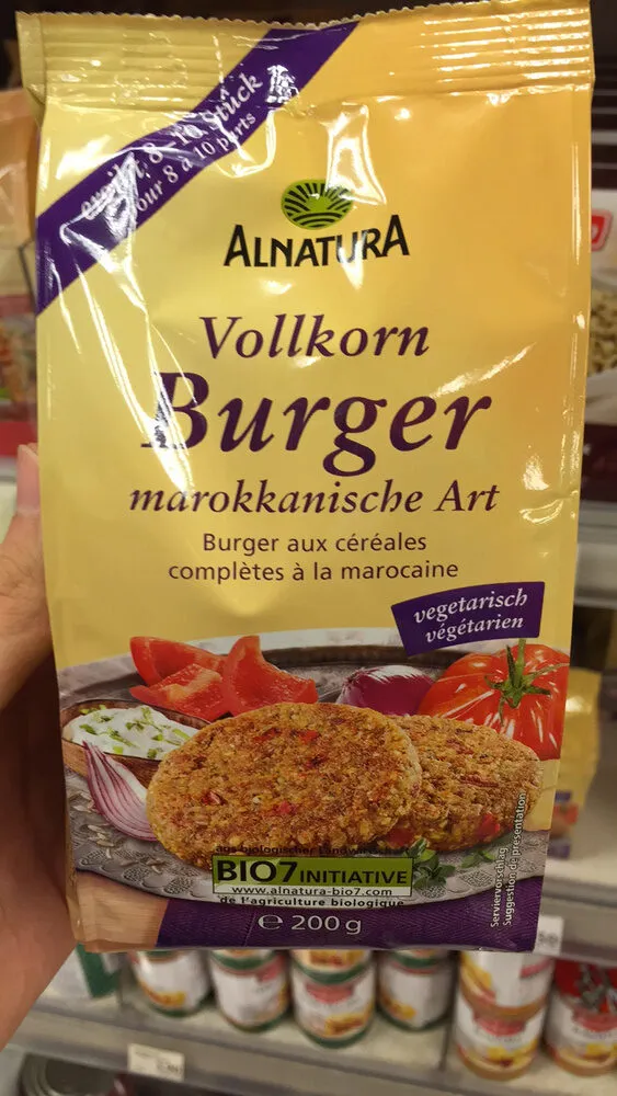 Burger aux céréales complètes à la marocaine