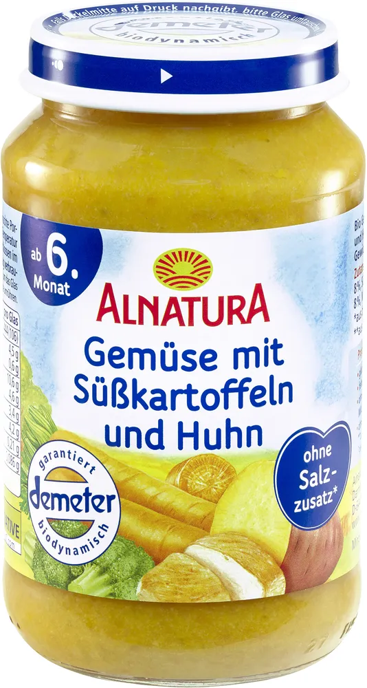 Gemüse mit Süßkart. & Huhn