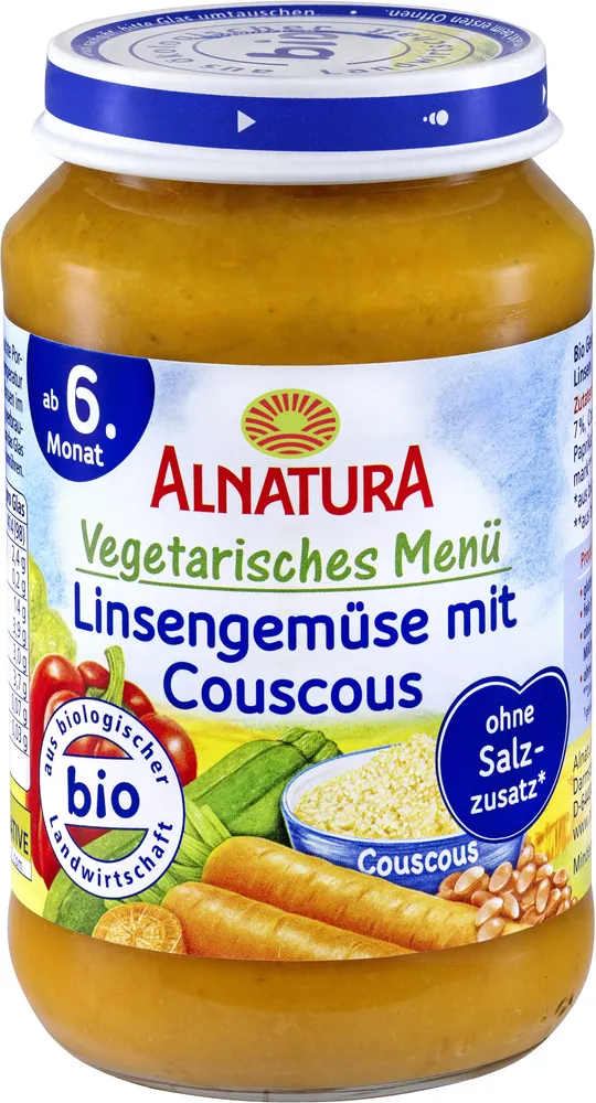 Linsen Gemüse mit Couscous (ab 6. Monat)