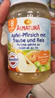 Pomme-pêche au raisin et au riz