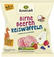Birne Beeren Reiswaffeln
