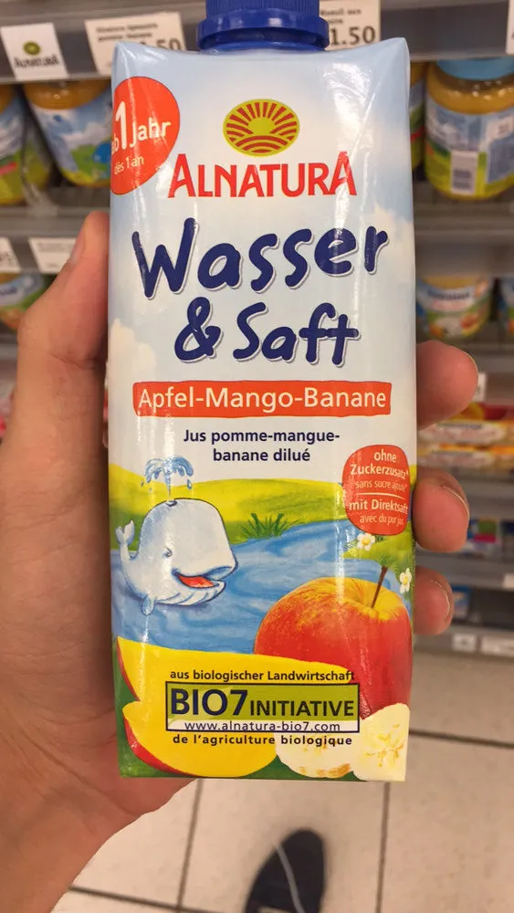 Jus pomme-mangue-banane dilué