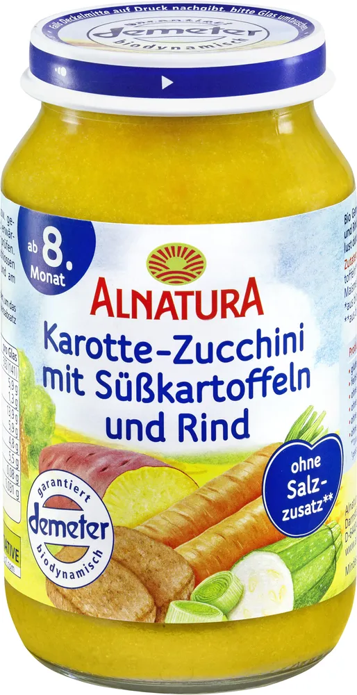 Karotte-Zucchini-Süßkartoffel-Rind (ab 8. Monat)