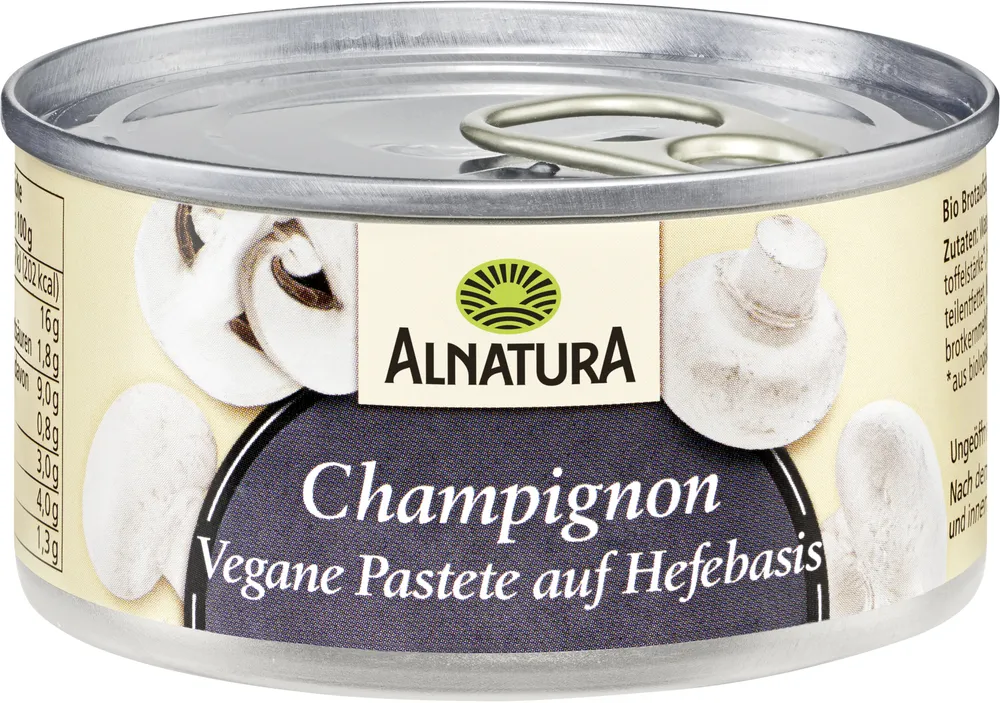 Alnatura Champignon Vegane Pastete auf Hefebasis 4104420173514 Bio Brotaufstrich auf Hefebasis mit Champignons