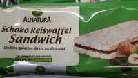 Schoko reiswaffel sandwich