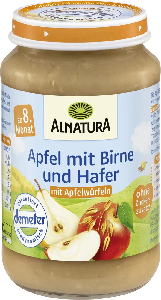 Apfel mit Birne & Hafer (ab 8. Monat)