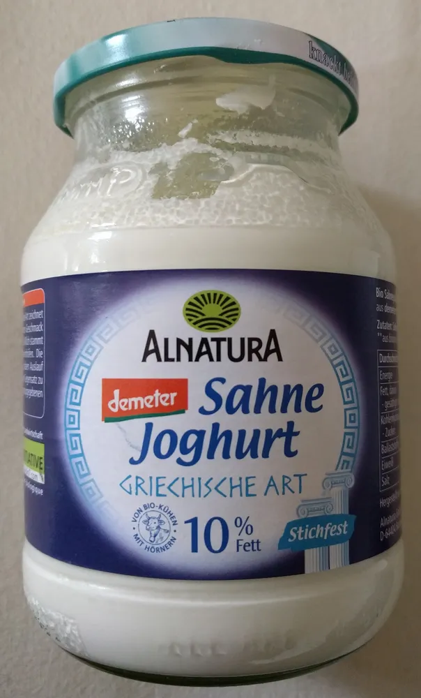 Sahne Joghurt griechische Art