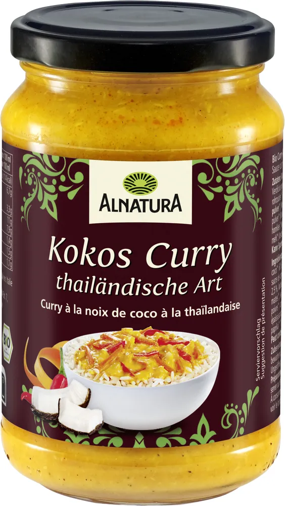 Alnatura Kokoscurry thailändische Art 4104420212794 Bio Curry-Sauce, thailändisch gewürzt