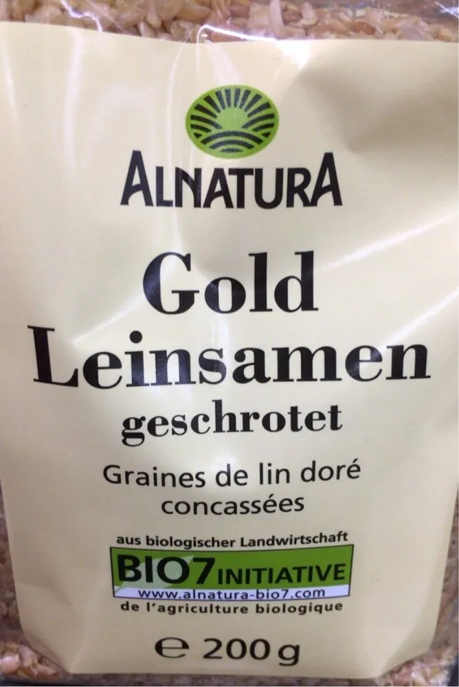 Gold leinsamen geschrotet
