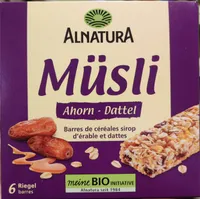 Müsli Riegel Ahorn-Dattel