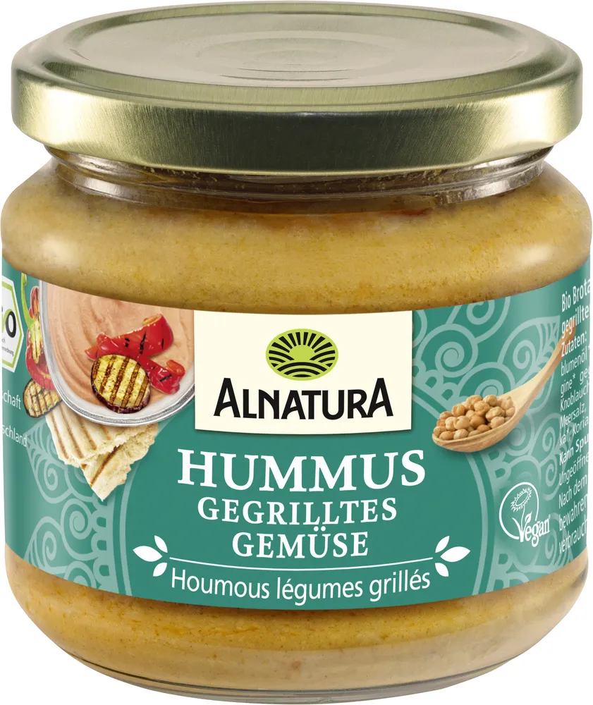 Hummus gegrilltes Gemüse Bio-Aufstrich