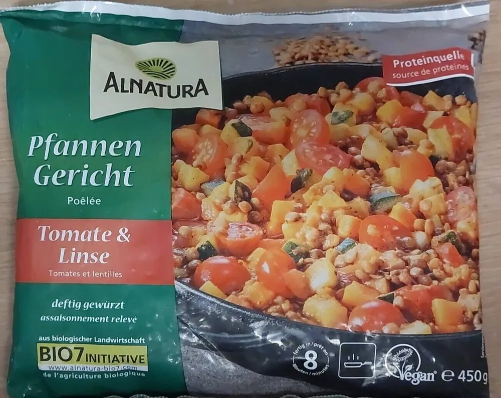 Poêlée tomate et lentille