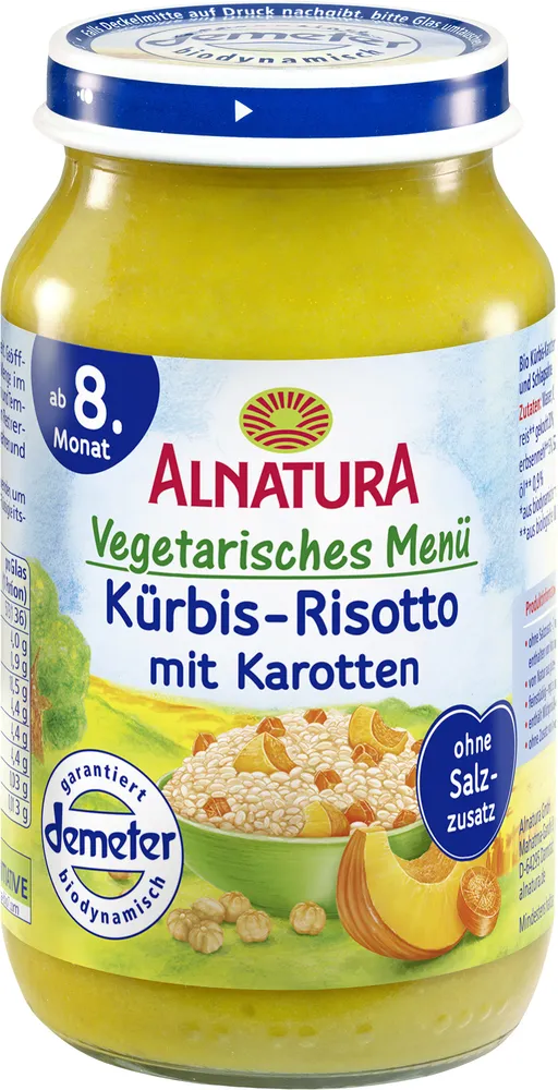 Kürbis-Risotto mit Karotten (ab 8. Monat)