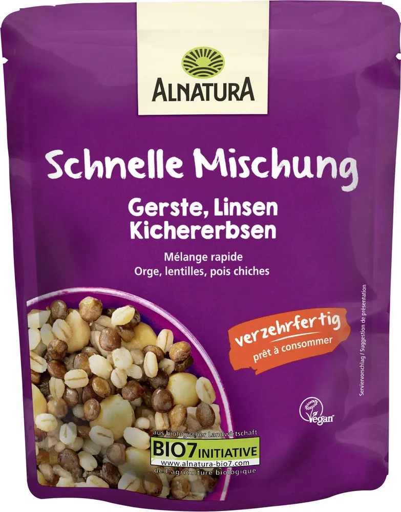 Gerste, Kichererbsen, Linsen