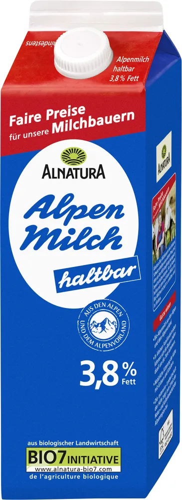 Haltbare Alpenmilch 3,8%