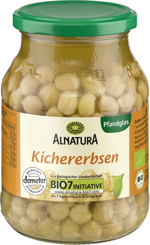 Kichererbsen 500g im Pfandglas