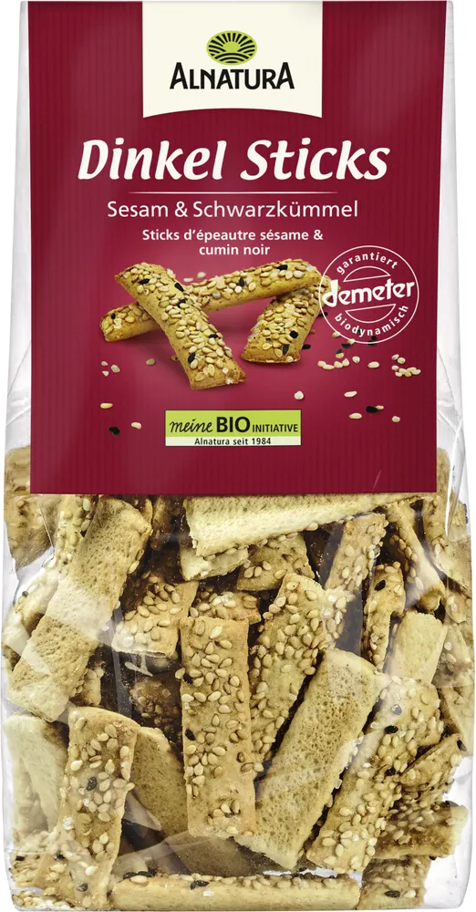 Dinkel Sticks Sesam & Schwarzkümmel