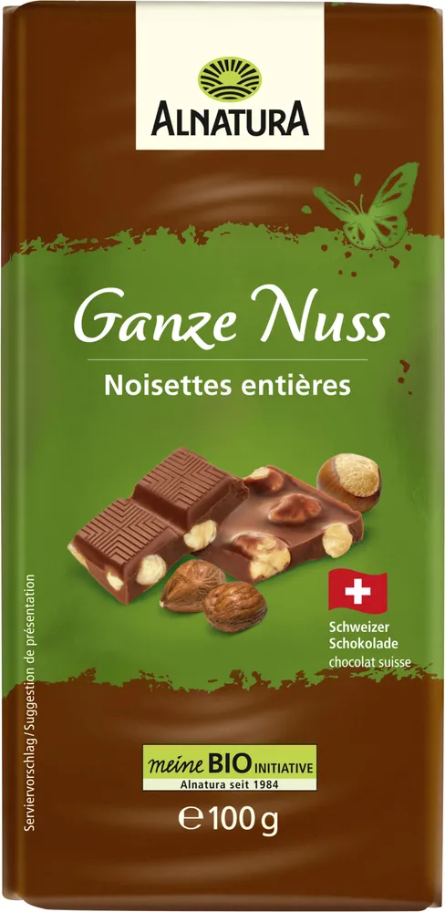 Ganze Nuss Schokolade