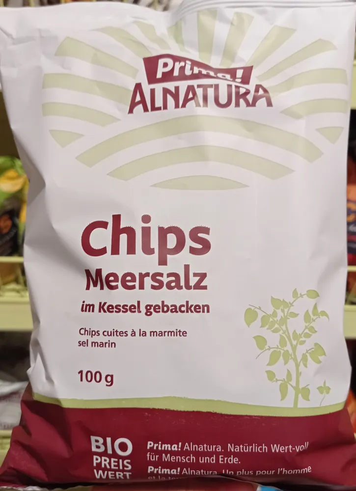 Chips Meersalz im Kessel gebacken