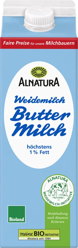 Weidemilch Buttermilch