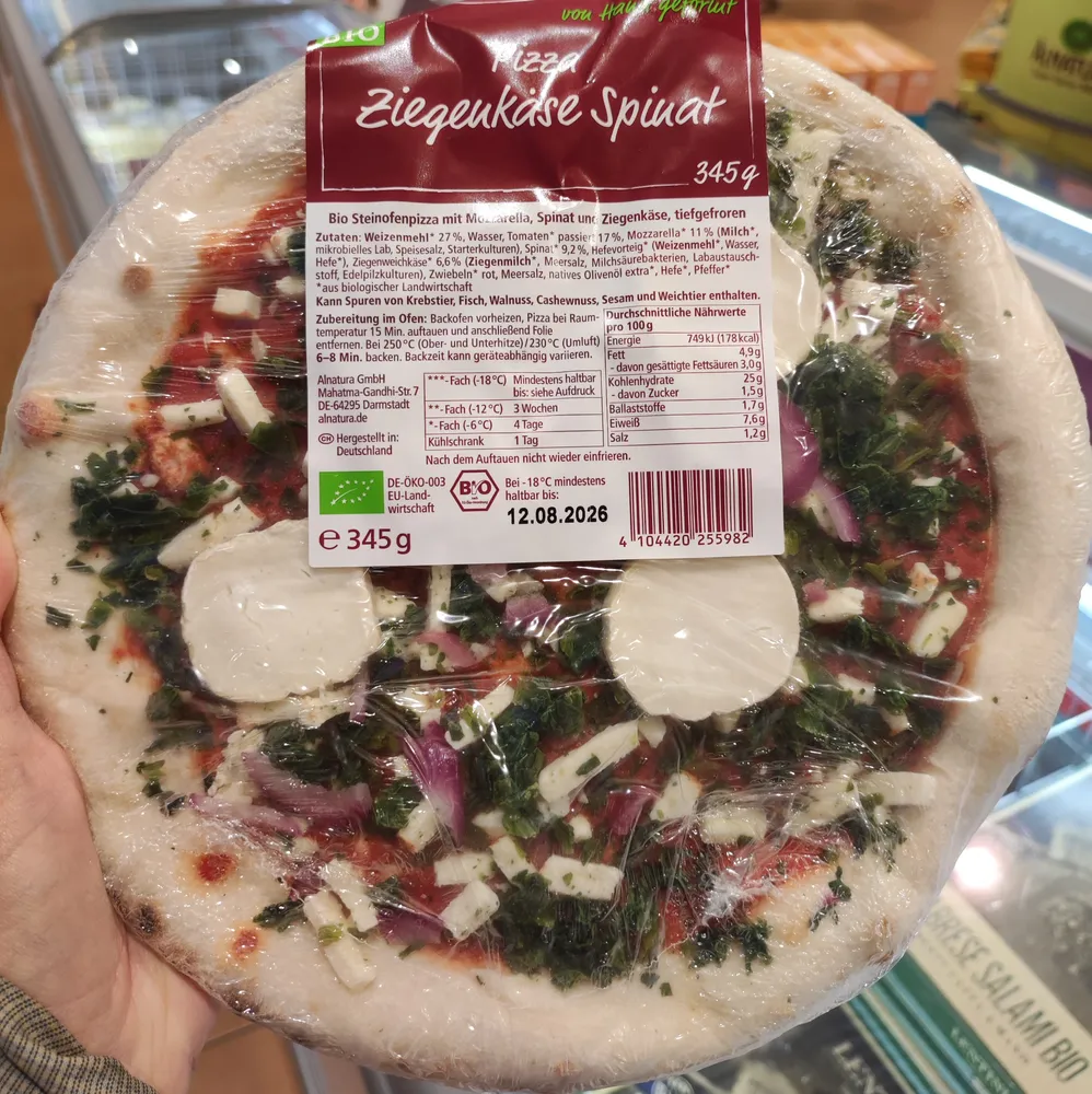 Pizza Ziegenkäse Spinat