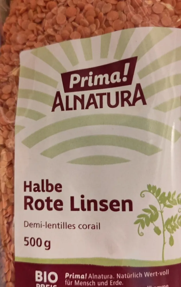 Halbe Rote Linsen