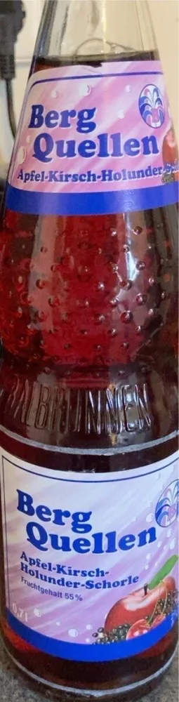 Apfel-kirsch-Holunderschorle