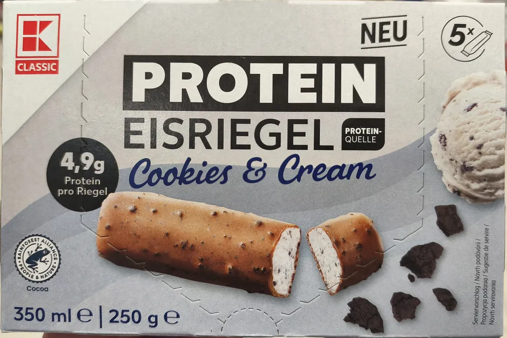 Protein Eisriegel Cookie & Cream