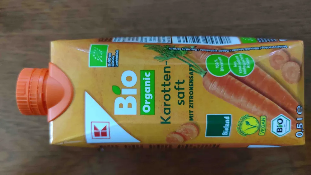 Karottensaft mif Zitronensaft