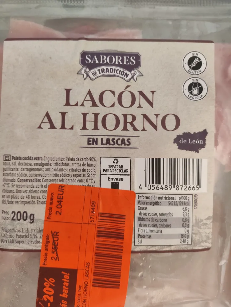 LACÓN AL HORNO EN LASCAS
