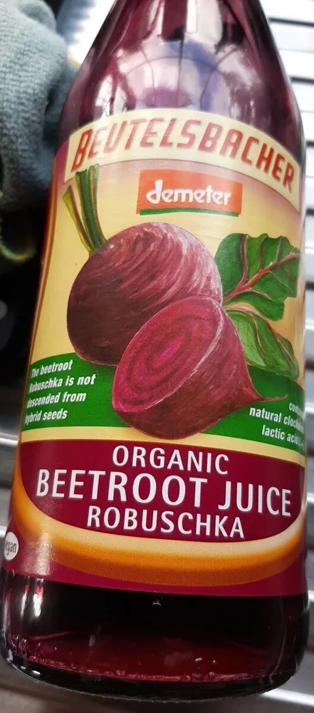 Organic beetroot juice