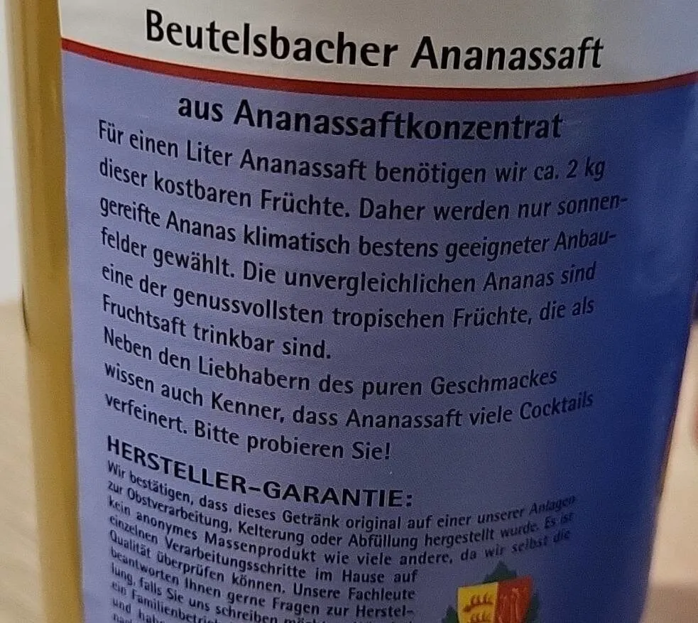 Ananassaft