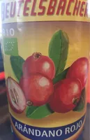 Zumo de arándano rojo ecológico