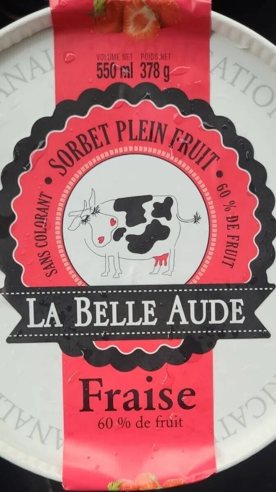 Sorbet plen fruit Fraise