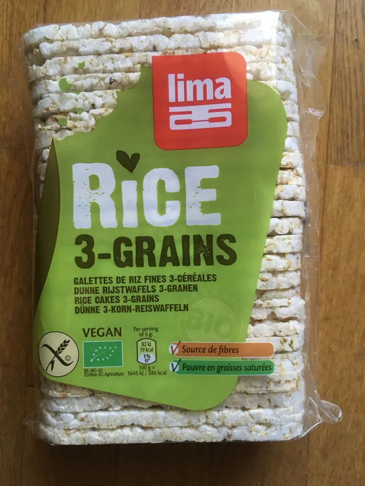Rice 3-Grains - Galettes de riz fines