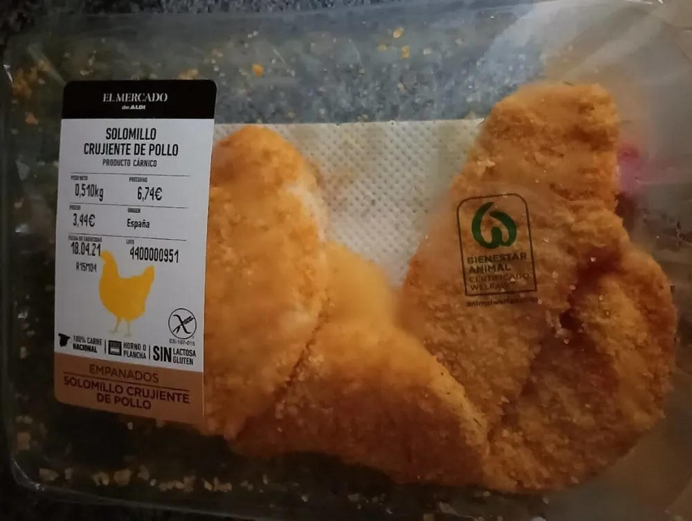Solomillo crujiente de pollo