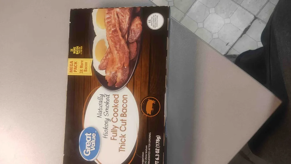 Fully cooked thick cut bacon