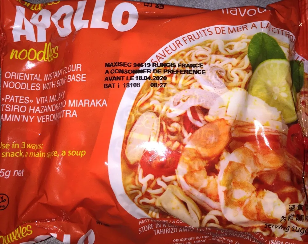 Nouille chinoise fruit de mer