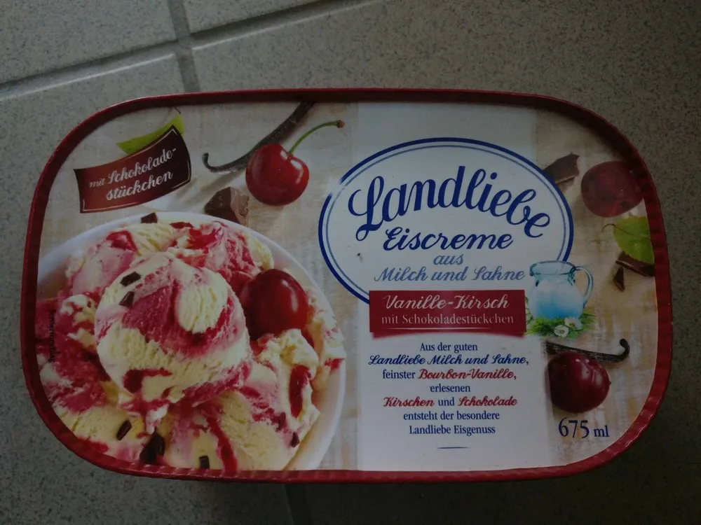 Landliebe Eiscreme Vanille-Kirsch